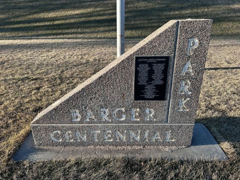 Barger Centennial Park Sign. Click for full size. Barger Centennial Park Sign image. Click for full size.
