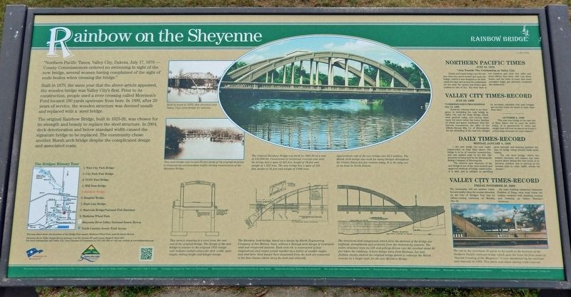 Rainbow on the Sheyenne Marker. Click for full size. Rainbow on the Sheyenne Marker image. Click for full size.