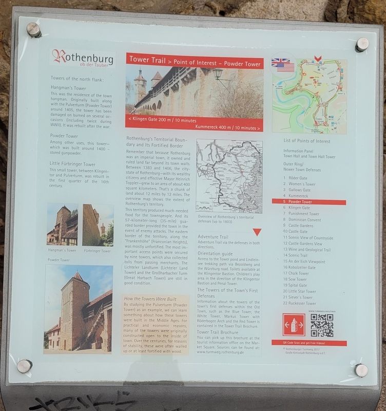 T�rme der Nordflanke / Towers of the north flank - English Marker image. Click for full size.
