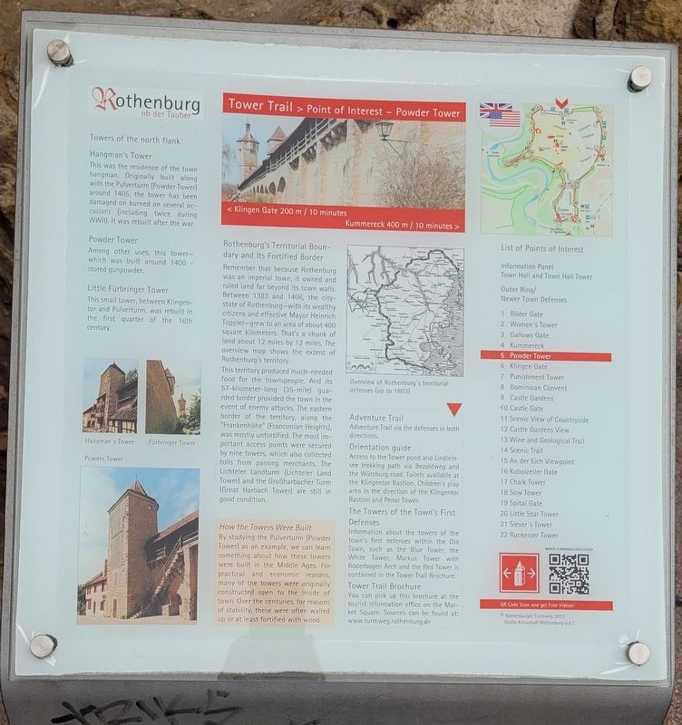 Trme der Nordflanke / Towers of the north flank - English Marker image. Click for full size.