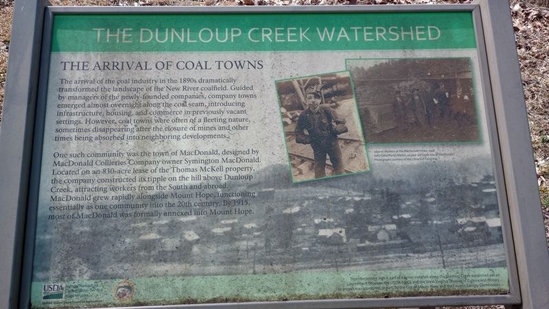 The Arrival Of Coal Towns Marker image. Click for full size.