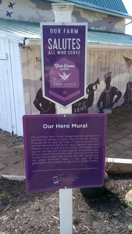Our Farm Salutes All Who Serve Marker. Click for full size. Our Farm Salutes All Who Serve Marker image. Click for full size.