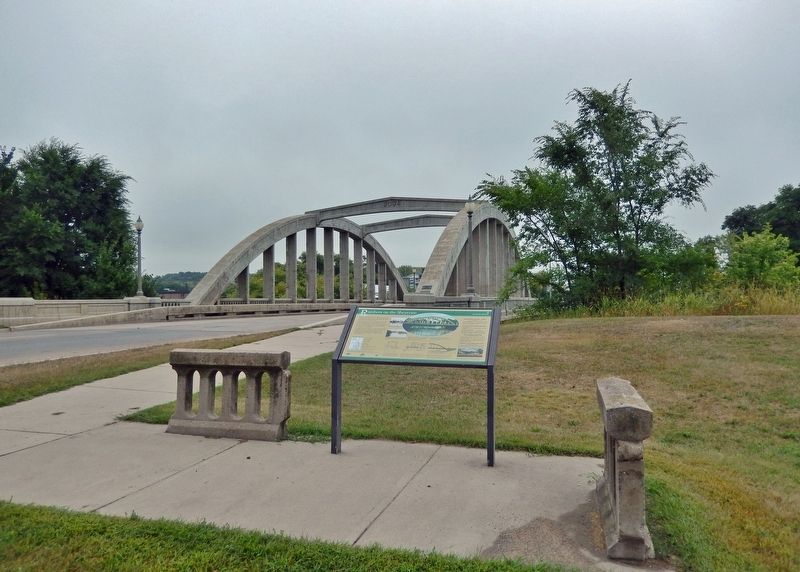 Rainbow on the Sheyenne Marker. Click for full size. Rainbow on the Sheyenne Marker image. Click for full size.