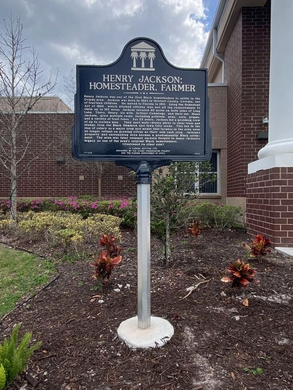 Henry Jackson Homesteader, Farmer Marker (side 1) image. Click for full size.