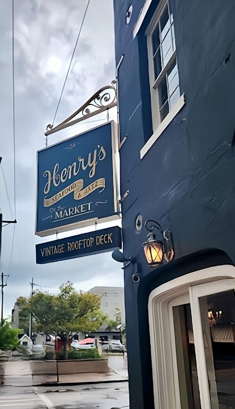 Henrys Seafood & Jazz on the Market Sign image. Click for full size.