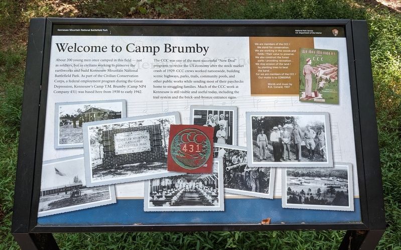 Welcome to Camp Brumby Marker. Click for full size. Welcome to Camp Brumby Marker image. Click for full size.