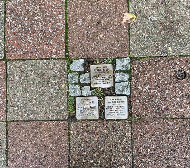 Margot Frank Marker - wide view. Click for full size. Margot Frank Marker - wide view image. Click for full size.
