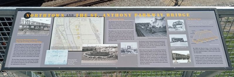 Northtown and the St. Anthony Parkway Bridge Marker. Click for full size. Northtown and the St. Anthony Parkway Bridge Marker image. Click for full size.