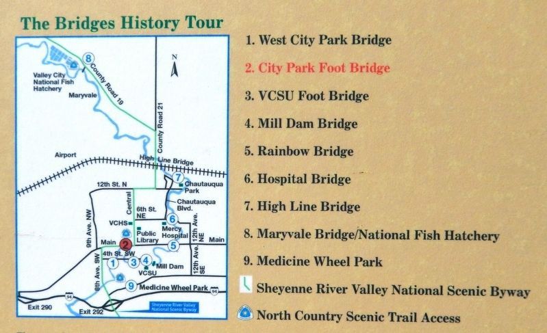 Marker detail: Historic Bridges Tour Map image. Click for full size.