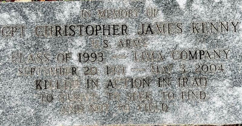 CPT Christopher James Kenny Marker. Click for full size. CPT Christopher James Kenny Marker image. Click for full size.