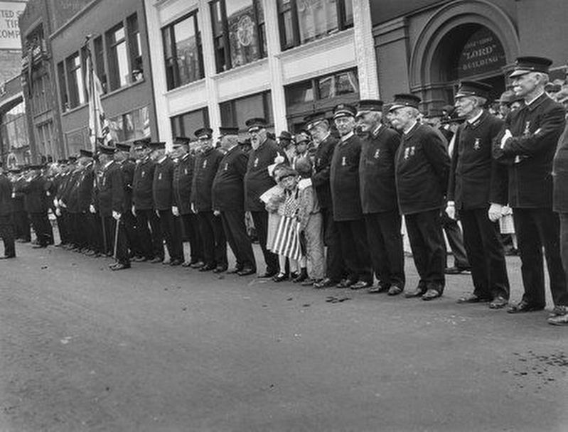 Columbia Post No. 706 participates in a Memorial Day parade, 1911. Click for full size. Columbia Post No. 706 participates in a Memorial Day parade, 1911 image. Click for full size.