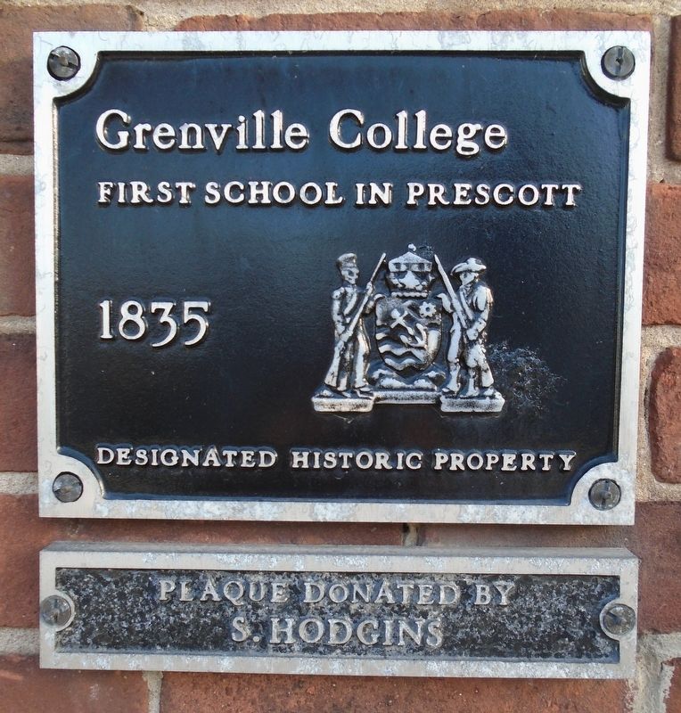 Grenville College Marker. Click for full size. Grenville College Marker image. Click for full size.