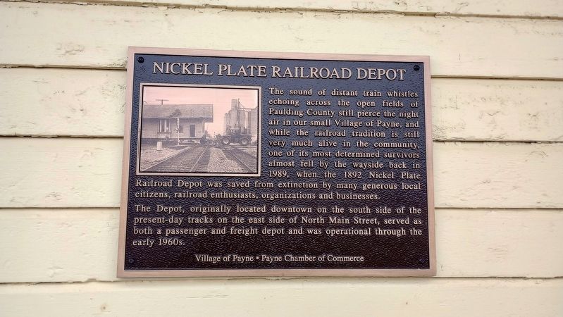 Nickel Plate Railroad Depot Marker image. Click for full size.