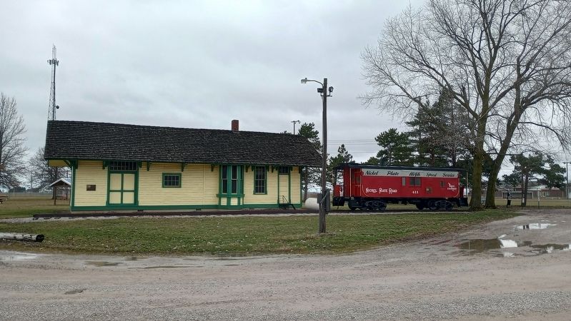 Nickel Plate Railroad Depot & Caboose image. Click for full size.