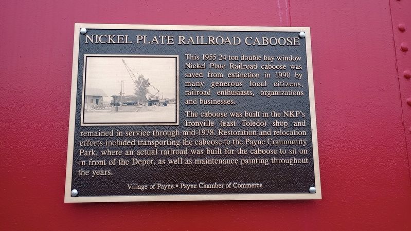 Nickel Plate Railroad Caboose Marker image. Click for full size.