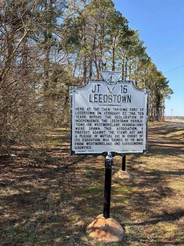 Leedstown Marker at its current location image. Click for full size.