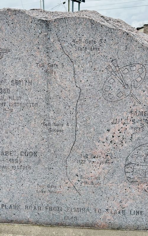 Plank Road From Elmira to State Line Marker image. Click for full size.