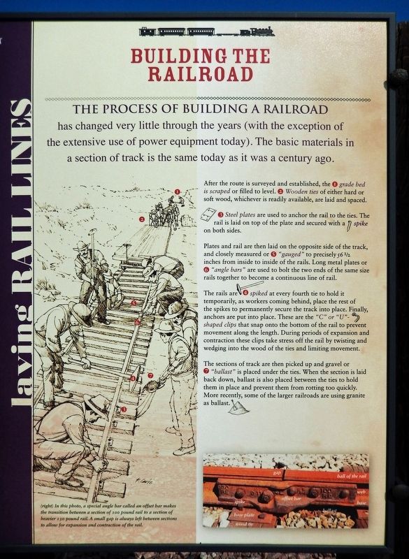 Building the Railroad Marker image. Click for full size.