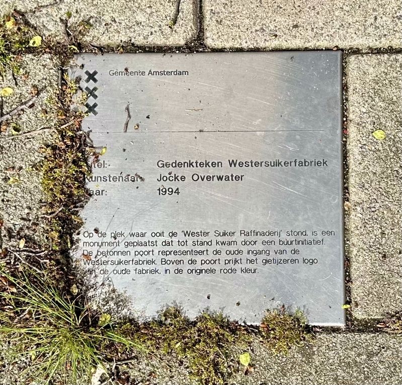 Gedenkteken Westersuikerfabriek / Wester Sugar Factory Memorial Marker image. Click for full size.