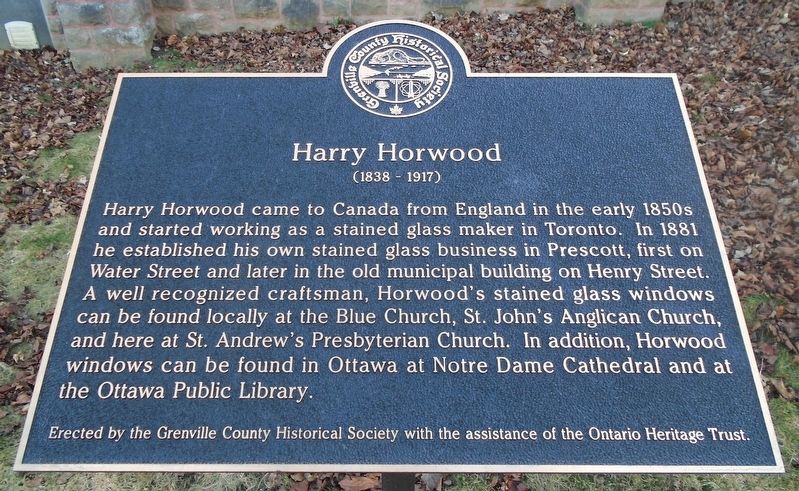 Harry Horwood Marker. Click for full size. Harry Horwood Marker image. Click for full size.