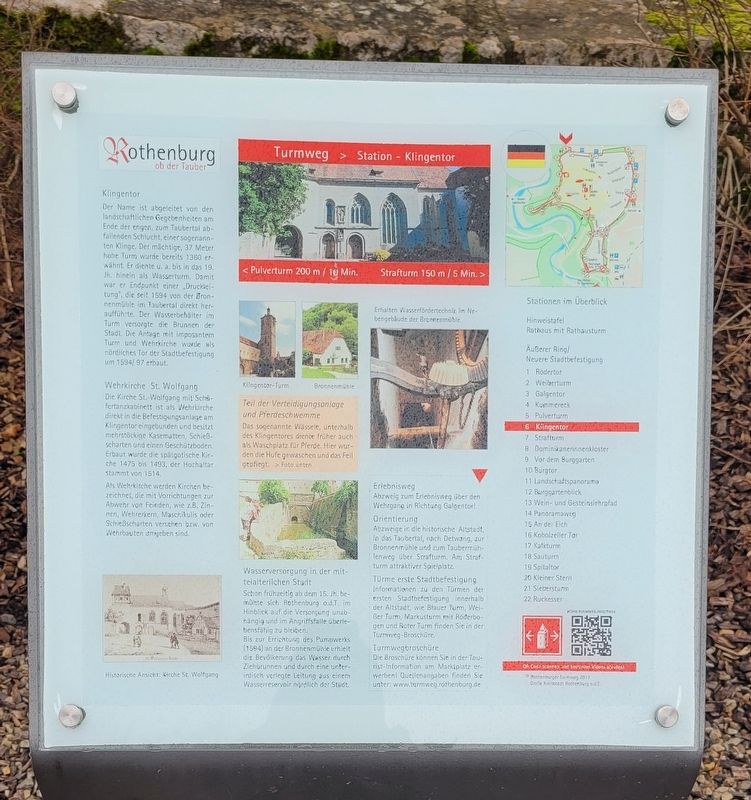Klingentor / Klingen Gate - German Marker image. Click for full size.