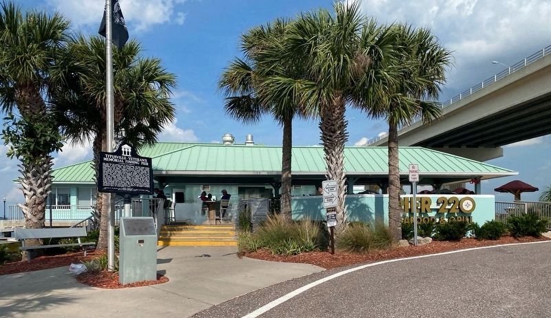 Titusville Veteran's Memorial Fishing Pier Marker image. Click for full size.