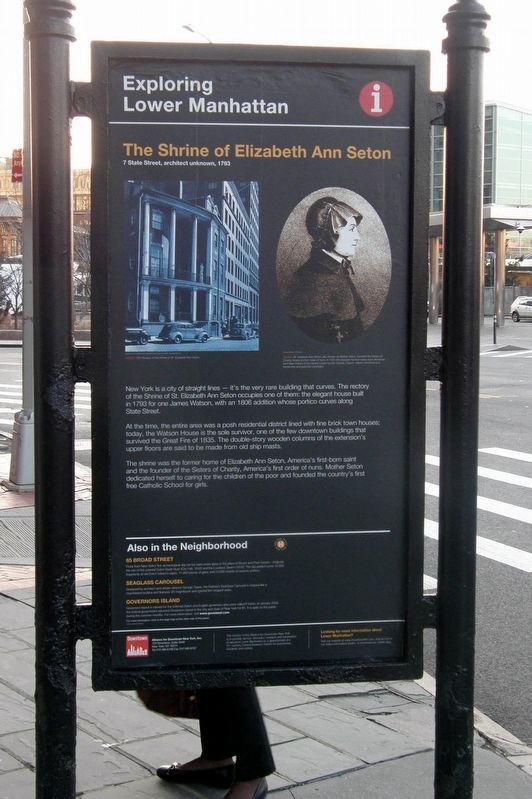 The Shrine of Elizabeth Ann Seton wayside. Click for full size. The Shrine of Elizabeth Ann Seton wayside image. Click for full size.