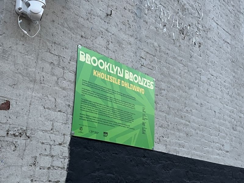 Brooklyn Bronzes Marker. Click for full size. Brooklyn Bronzes Marker image. Click for full size.