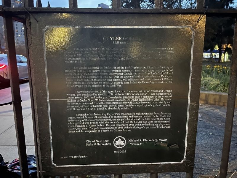 Cuyler Gore Marker. Click for full size. Cuyler Gore Marker image. Click for full size.