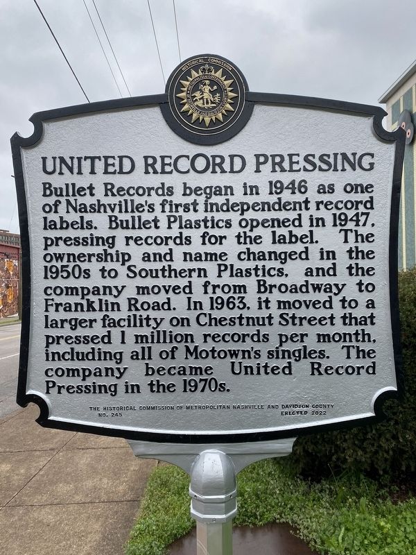 United Record Pressing Historical Marker