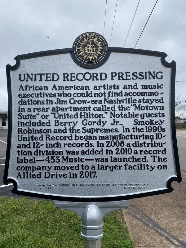 United Record Pressing Marker image. Click for full size.