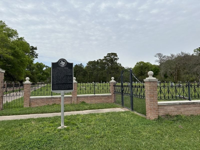 Wallisville Cemetery Marker. Click for full size. Wallisville Cemetery Marker image. Click for full size.