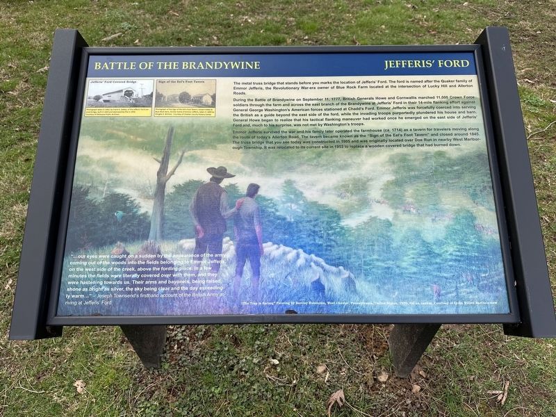 Battle of the Brandywine Marker image. Click for full size.