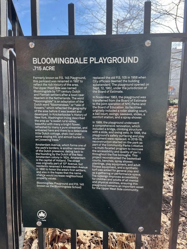 Bloomingdale Park Marker image. Click for full size.