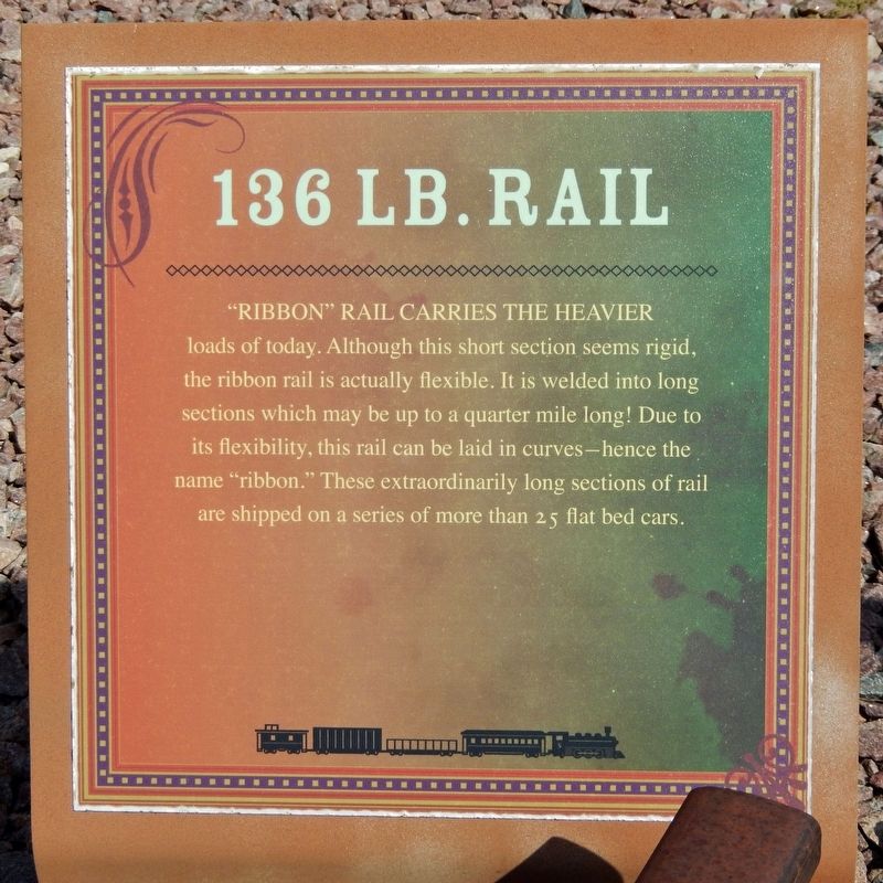 136 Lb. Rail Marker image. Click for full size.