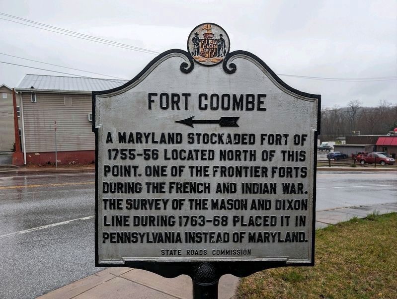 Fort Coombe Marker. Click for full size. Fort Coombe Marker image. Click for full size.