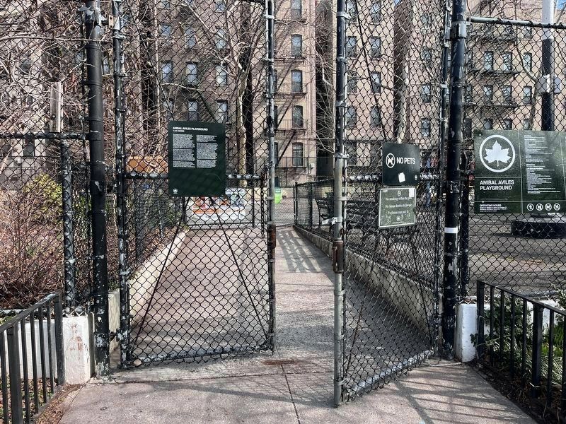 Anibal Aviles Playground Marker. Click for more information. Anibal Aviles Playground Marker image. Click for more information.