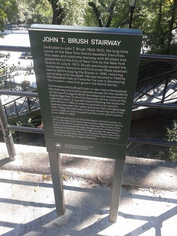 The John T. Brush Stairway Marker. Click for full size. The John T. Brush Stairway Marker image. Click for full size.