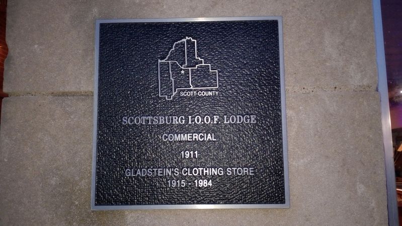 Scottsburg I.O.O.F. Lodge Marker image. Click for full size.