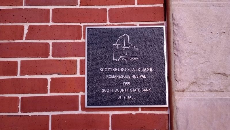 Scottsburg State Bank Marker image. Click for full size.