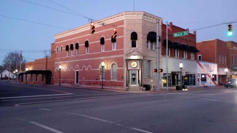 Scottsburg State Bank Marker image. Click for full size.