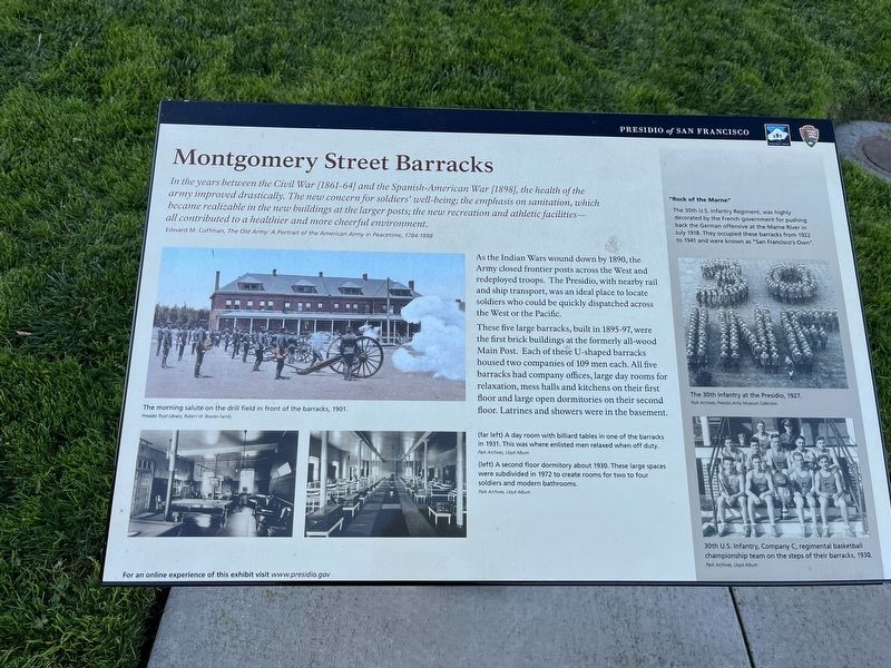 Montgomery Street Barracks Marker image. Click for full size.