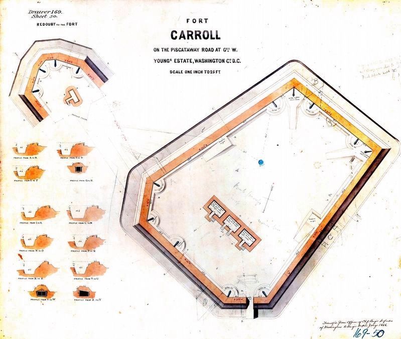 Fort Carroll<BR>On the Piscataway Road at Geo. W. Young's Estate, Washington County, DC. image. Click for full size.