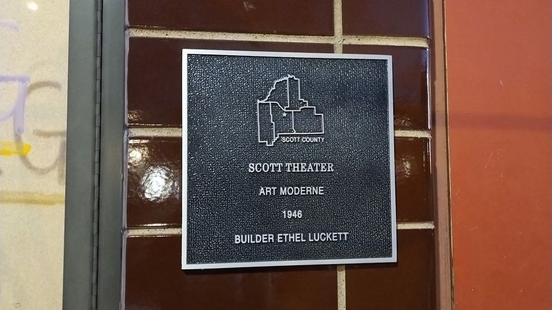 Scott Theater Marker. Click for full size. Scott Theater Marker image. Click for full size.