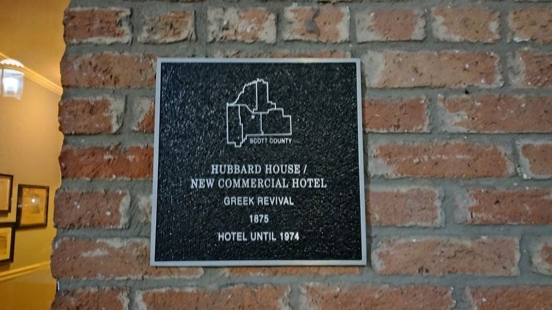 Bubbard House / New Commercial Hotel Marker image. Click for full size.