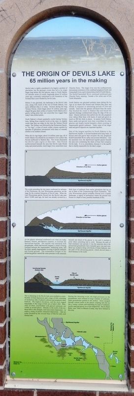 The Origin of Devils Lake Marker image. Click for full size.