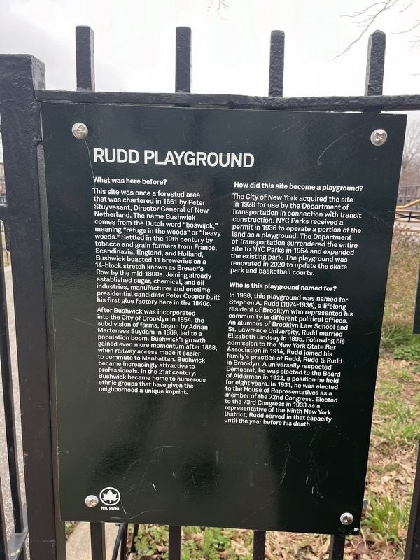Rudd Playground Marker image. Click for full size.