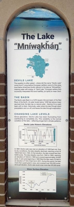 The Lake �Mn�wakh�ŋ� Marker image. Click for full size.
