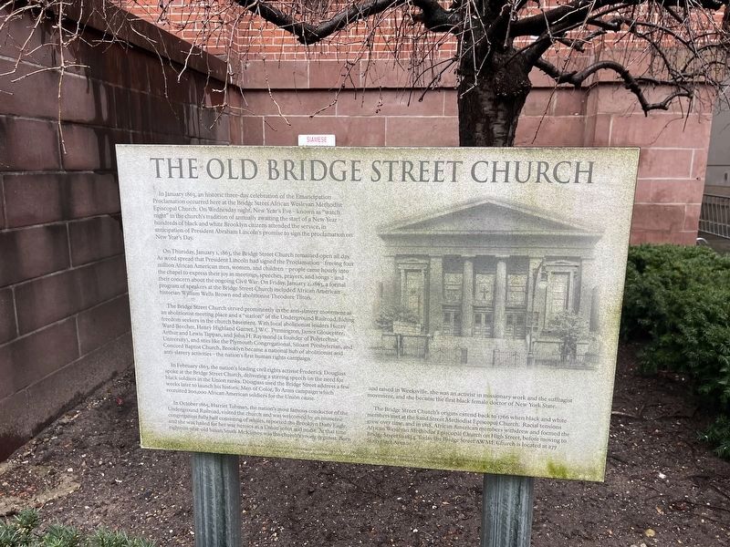 The Old Bridge Street Church Marker. Click for full size. The Old Bridge Street Church Marker image. Click for full size.