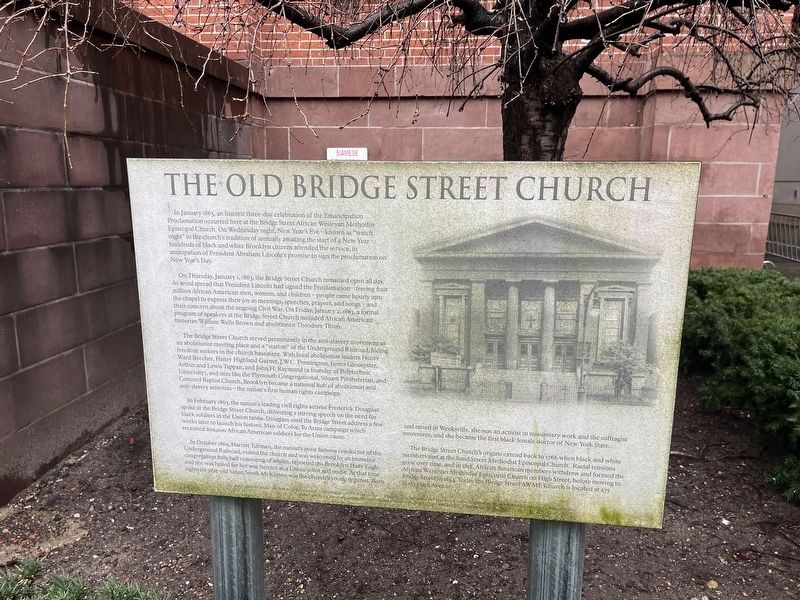 The Old Bridge Street Church Marker image. Click for full size.
